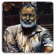 Stephen Holland painting of Ernest Hemingway