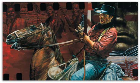 Comanche Tracker, a portrait of John Wayne by Stephen Holland