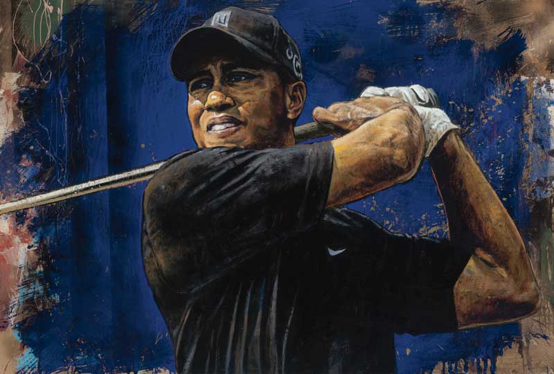 Tiger Wood's blue Hawaii by Stephen Holland